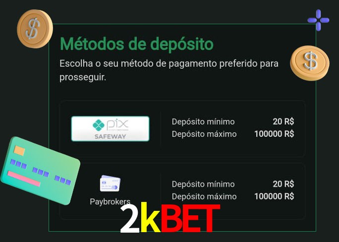 O cassino 2kbet oferece uma grande variedade de métodos de pagamento